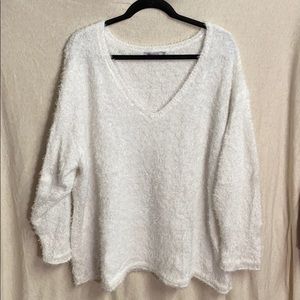 Super soft white oversized sweater